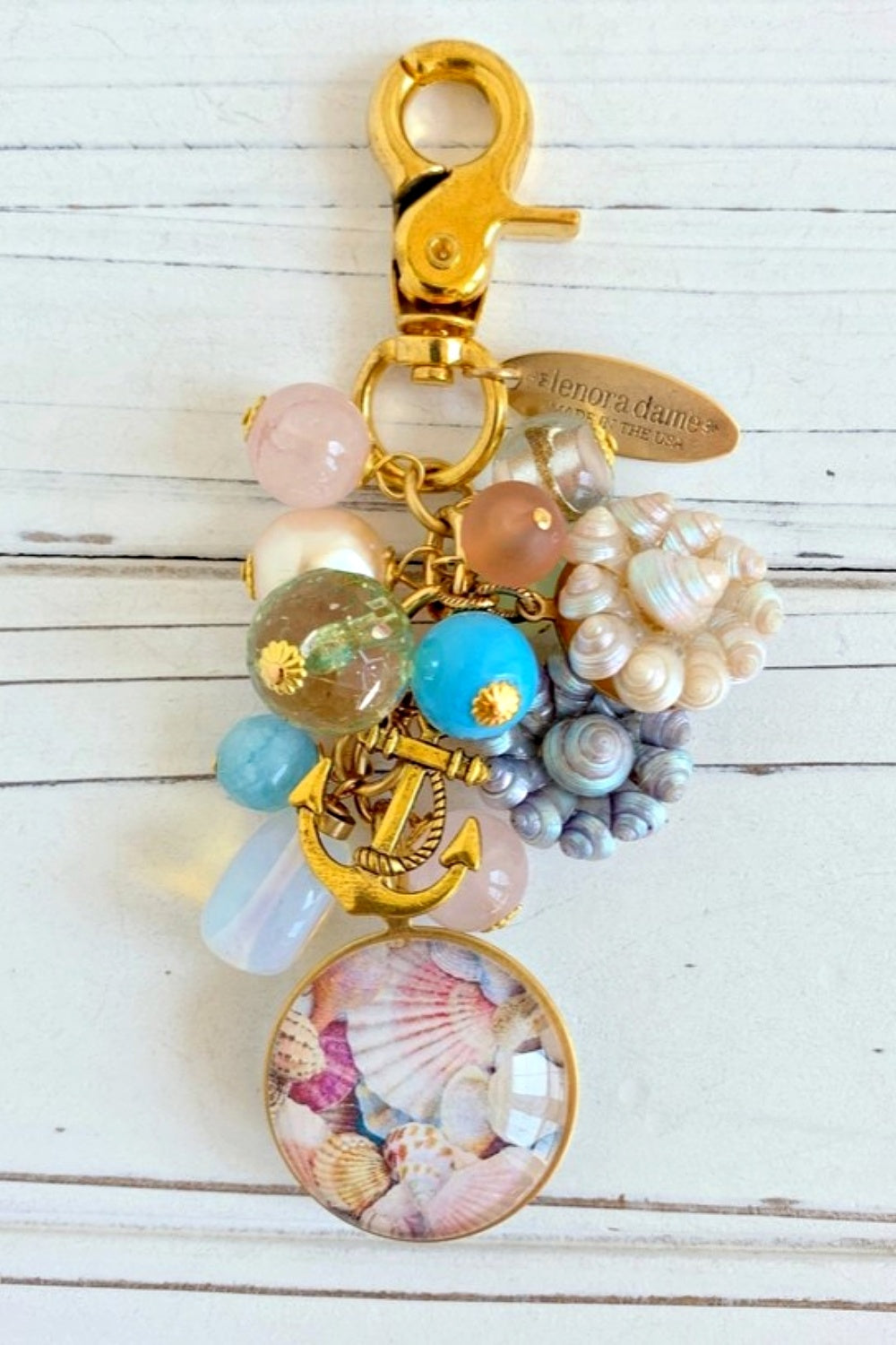 LENORA DAME BEACHCOMBER KEYCHAIN BAG CHARM
