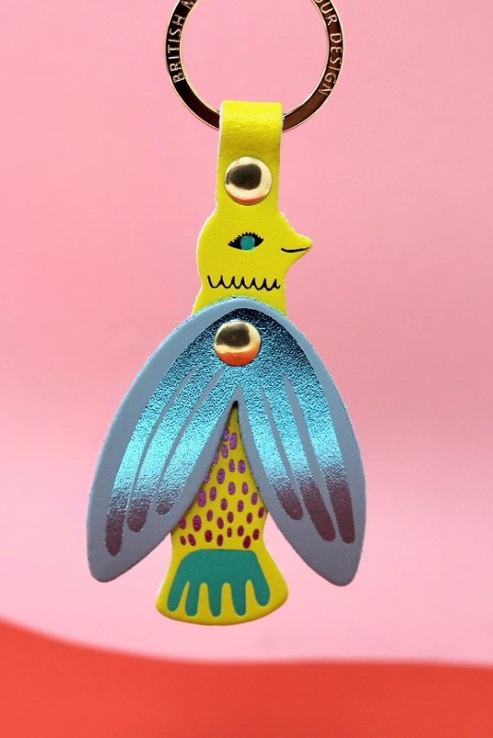 ARK SONGBIRD KEYRING LIME + BLUE