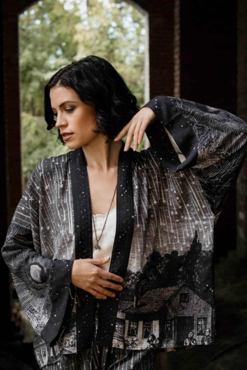 MARKET OF STARS STARGAZER BAMBOO CROPPED KIMONO