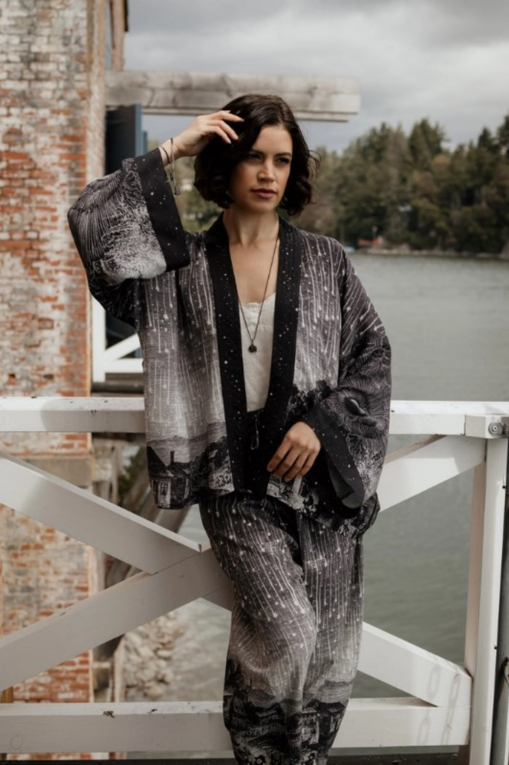 MARKET OF STARS STARGAZER BAMBOO CROPPED KIMONO