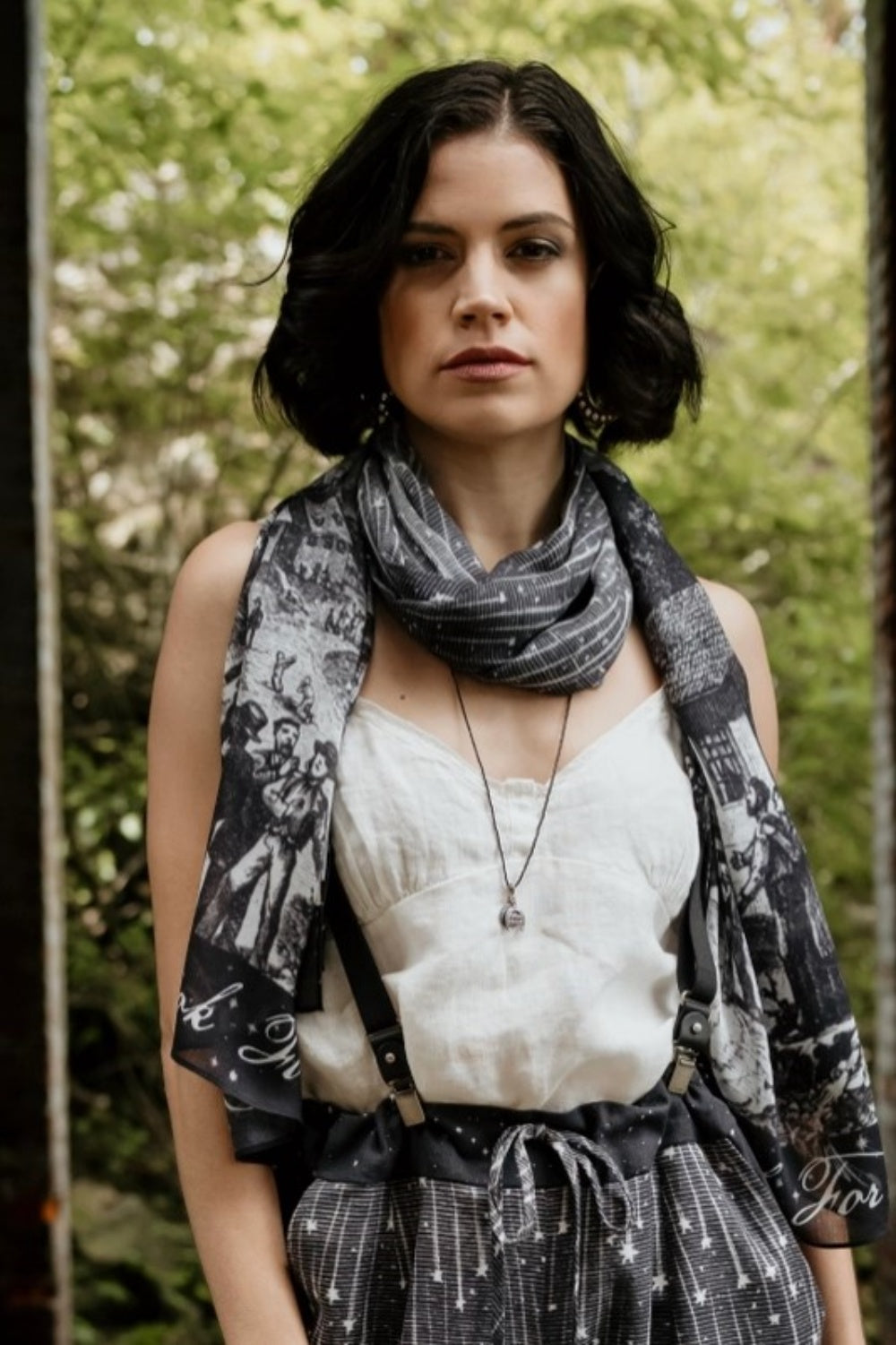 MARKET OF STARS STARGAZER BAMBOO SCARF WITH FALLING STARS