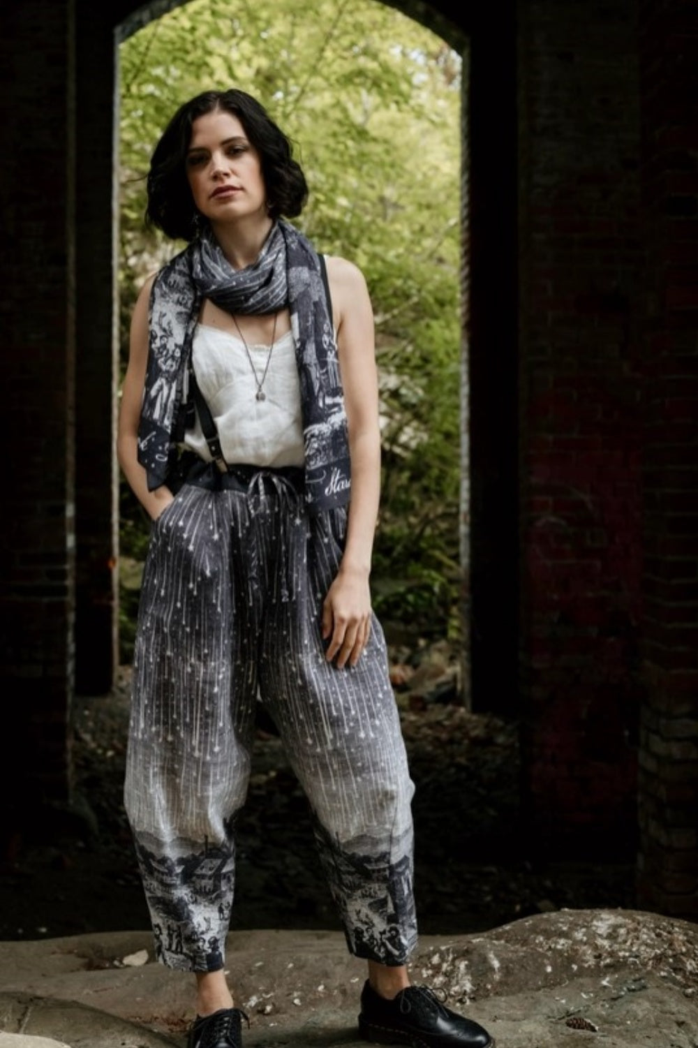 MARKET OF STARS STARGAZER BAMBOO SCARF WITH FALLING STARS