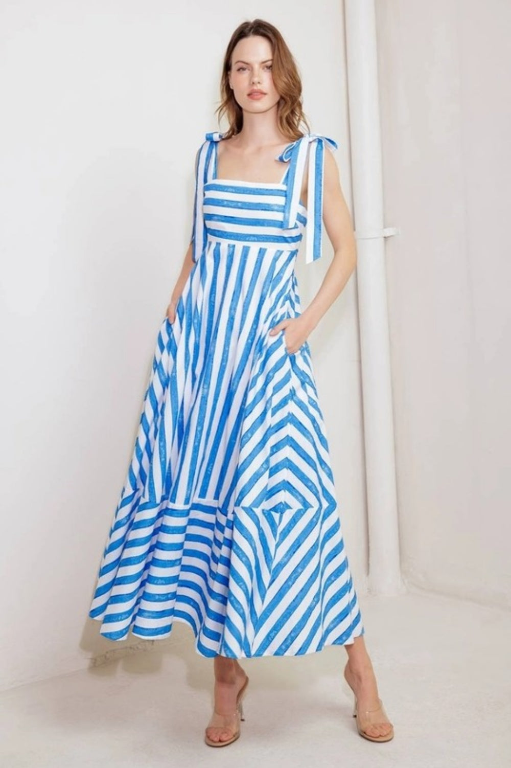 PALM BEACH STRIPED MAXI DRESS