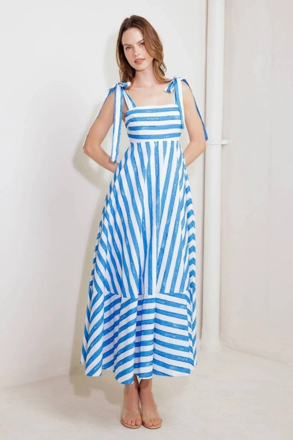 PALM BEACH STRIPED MAXI DRESS