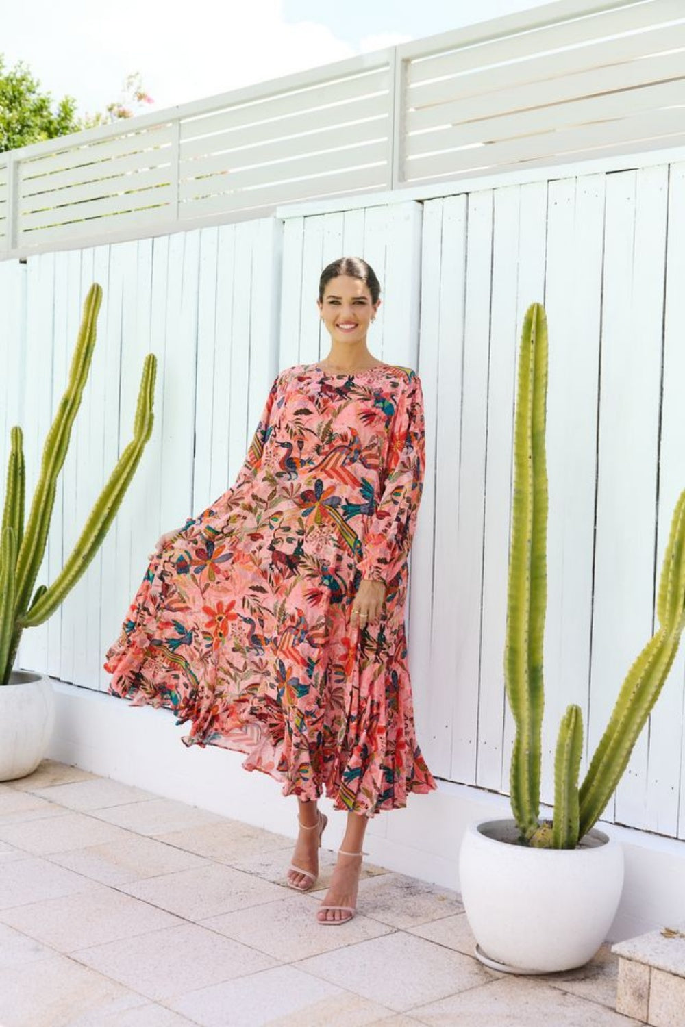COLLECTIVO SUNSHINE GODET DRESS SPANISH RIO