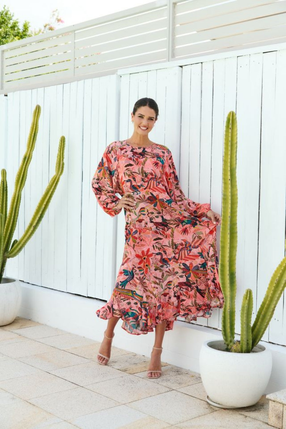 COLLECTIVO SUNSHINE GODET DRESS SPANISH RIO