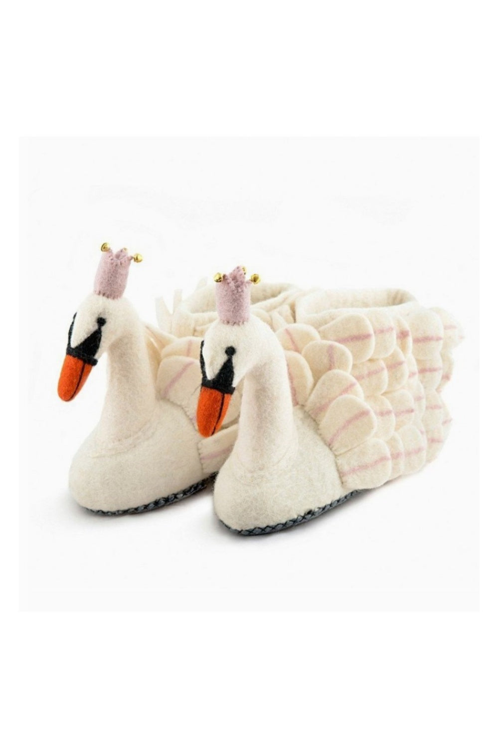 ODETTE SWAN FELT SLIPPERS