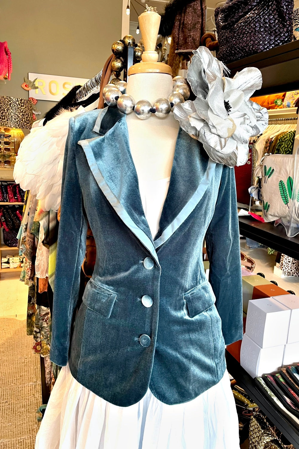 ELIZA PIRO VELVET TUXEDO JACKET