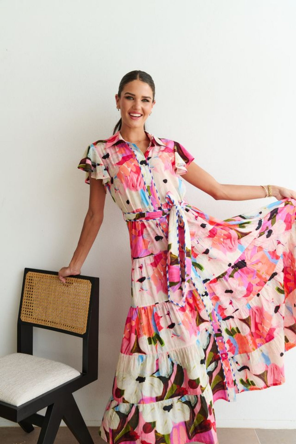 COLLECTIVO ZELDA DRESS SUMMER BLOSSOM