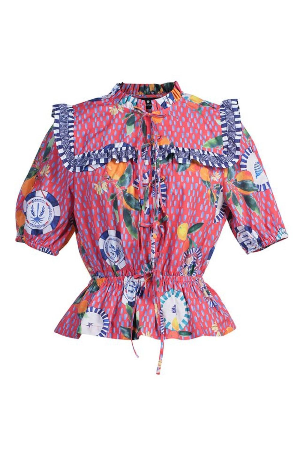 EMILY LOVELOCK FREYA LAVA RED TOP