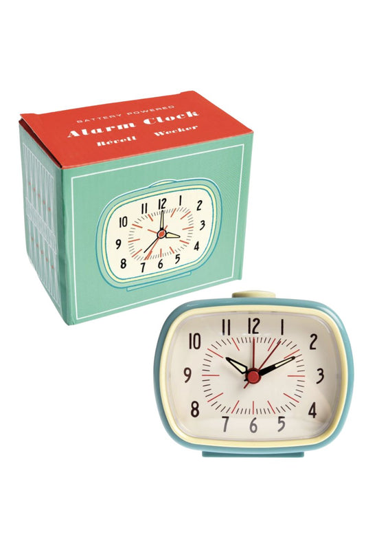 REX LONDON RETRO ALARM CLOCK BLUE