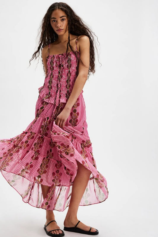 FREE PEOPLE ALEJANDRA MIDI DRESS