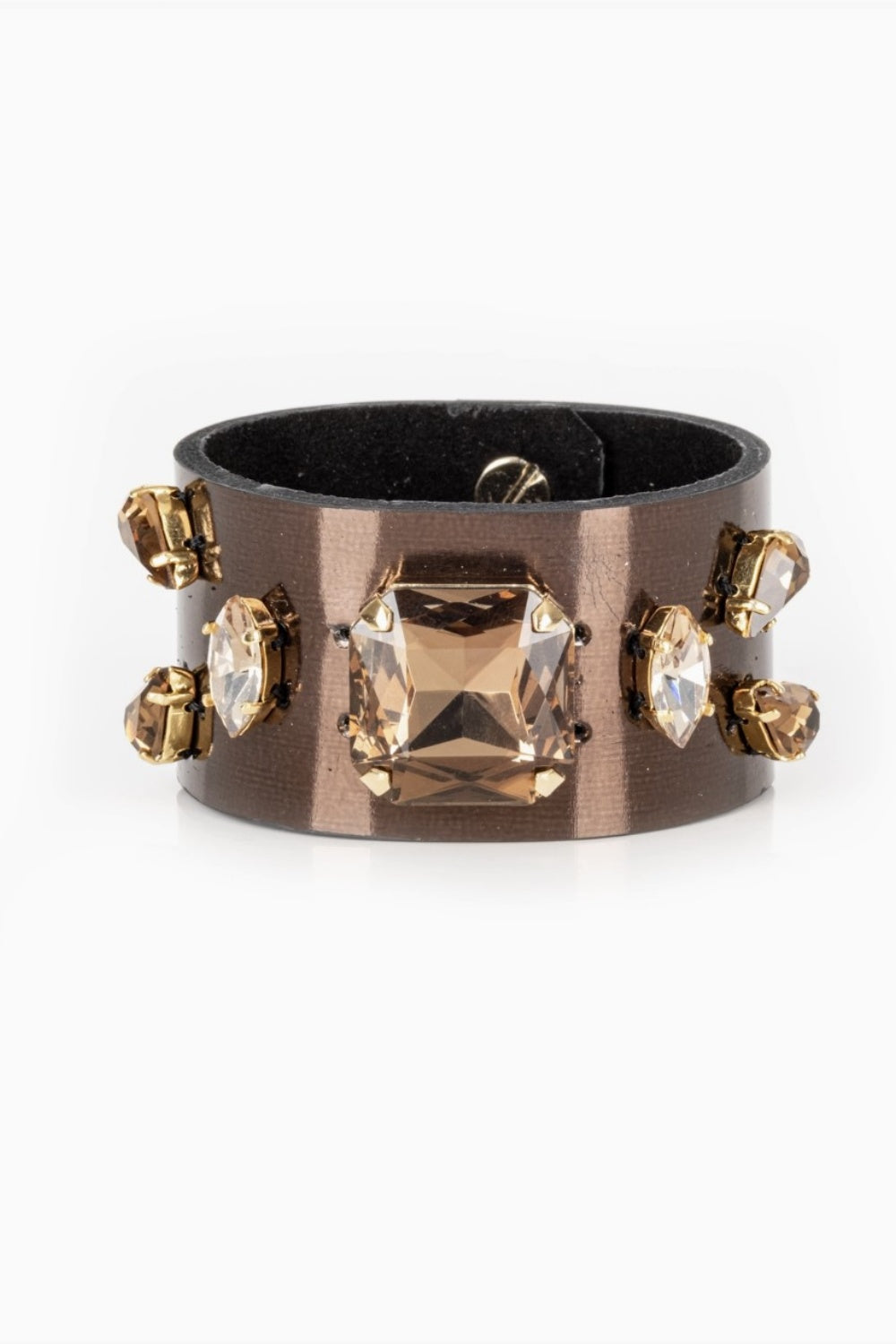 THE DARK AMBER DOMINION LEATHER CUFF