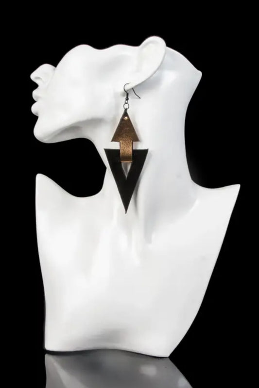 THE DARK ARROW LEATHER EARRINGS