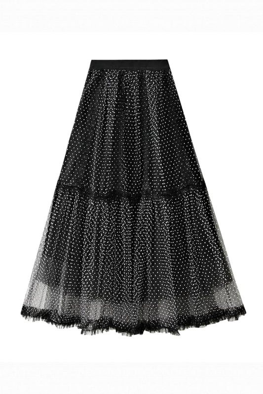 QUEENIE CAN CAN TULLE SKIRT BLACK