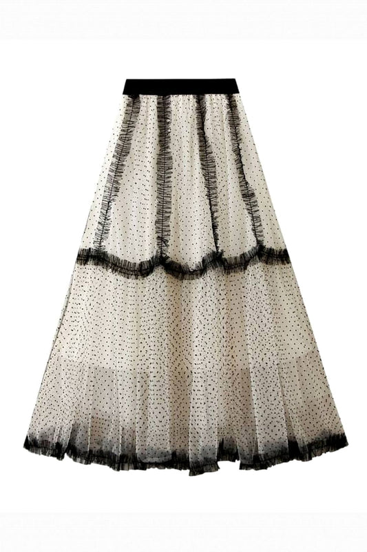 QUEENIE CAN CAN TULLE SKIRT CREAM