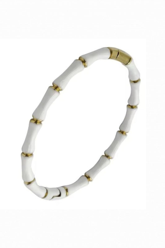 BAMBUCCI ENAMEL BANGLE WHITE