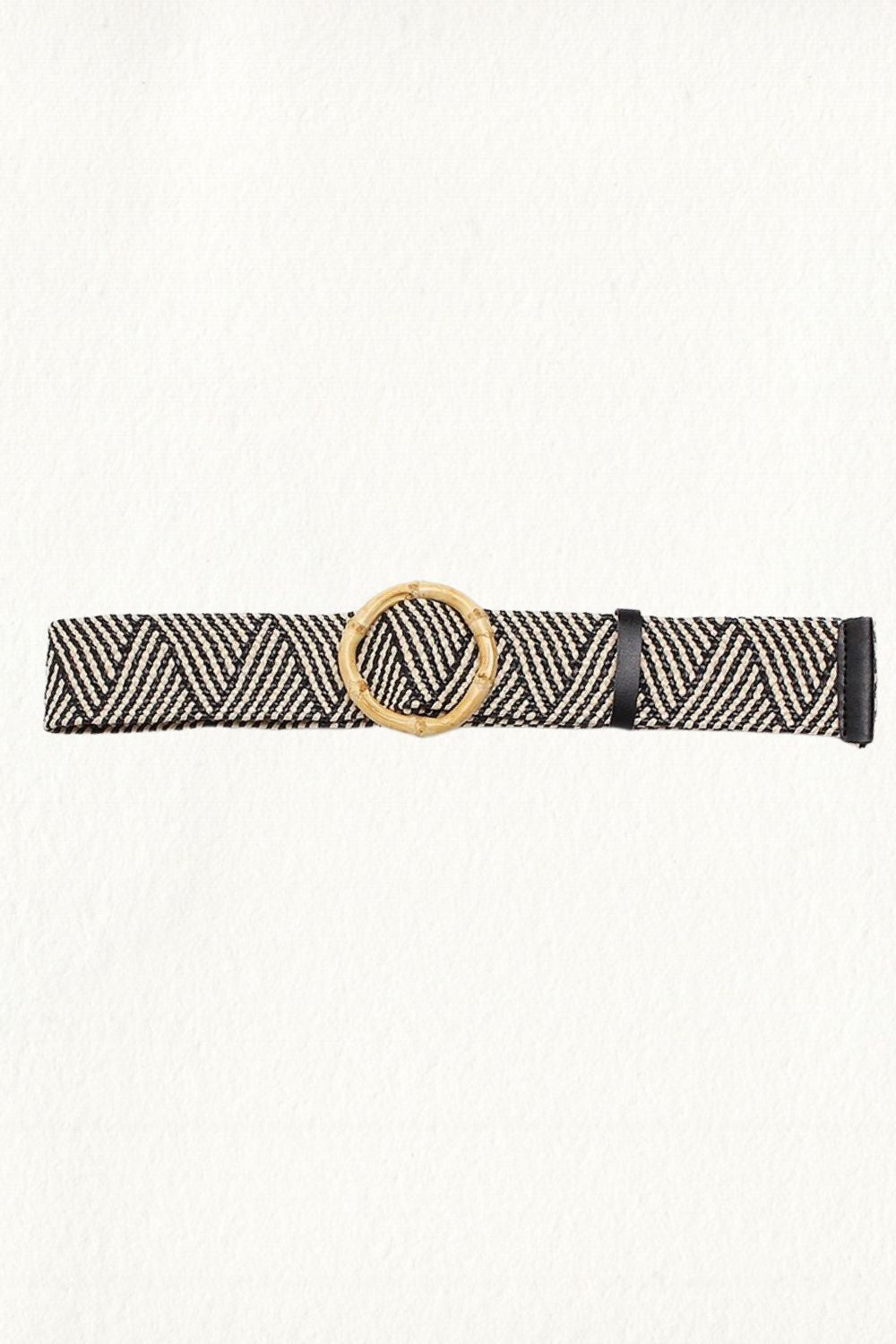 BAMBUCCI BELT BLACK + CREAM