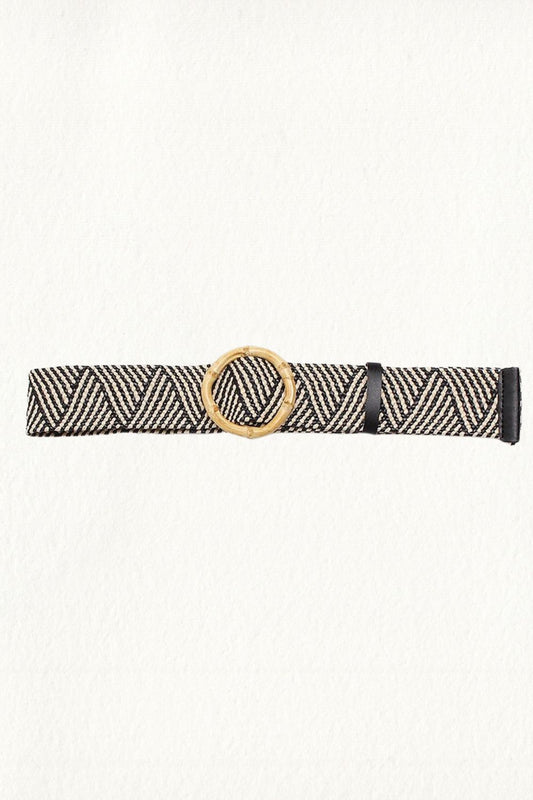 BAMBUCCI BELT BLACK + CREAM