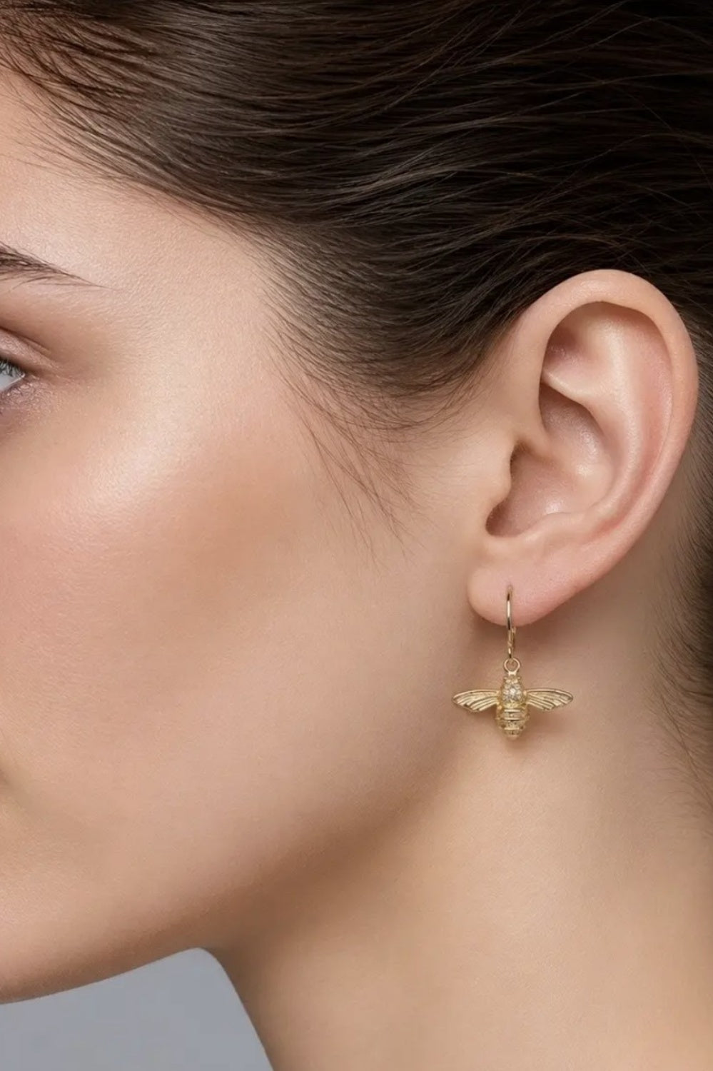 SILK PURSE GOLD BUMBLEBEE EARRINGS
