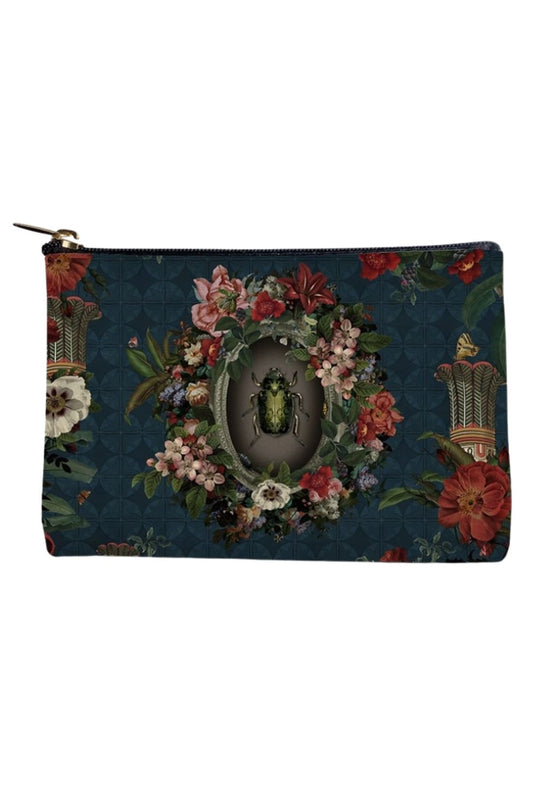 VOGLIO BENE BEETLE VELVET ZIP POUCH