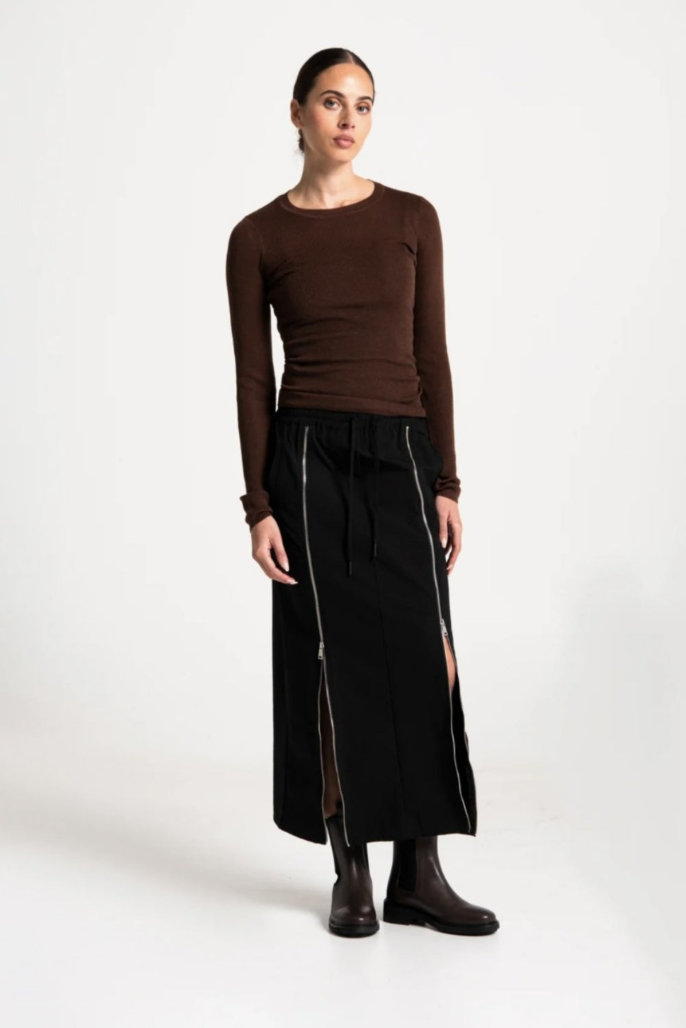 LOUNGE THE LABEL MERINO BLEND BERLIN TOP MERLOT