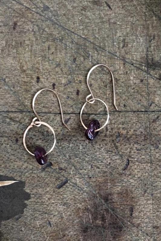 EMILIE SHAPIRO BIRTHSTONE EARRINGS GARNET