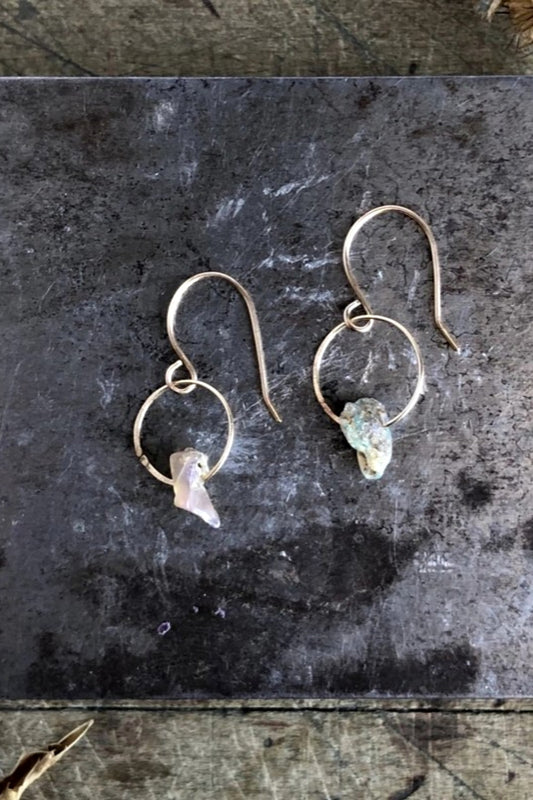 EMILIE SHAPIRO BIRTH STONE EARRINGS OPAL