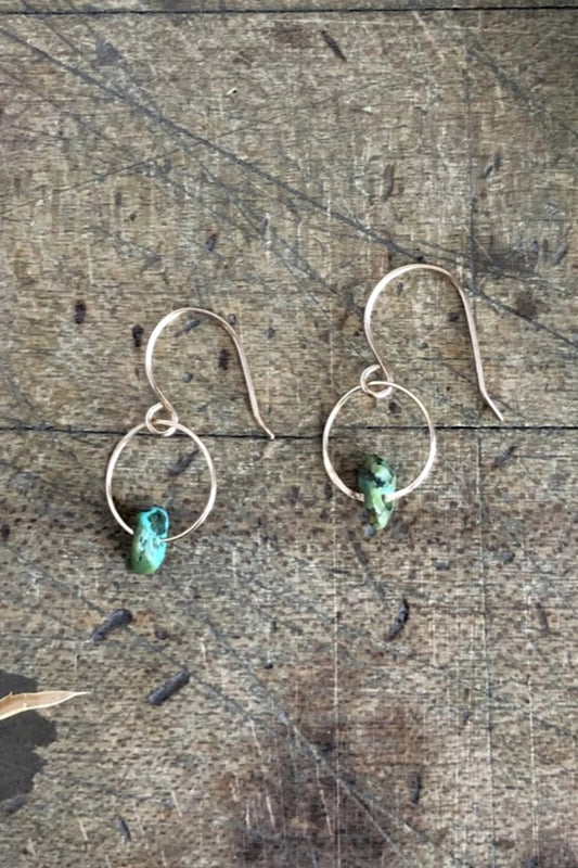 EMILIE SHAPIRO BIRTH STONE EARRINGS TURQUOISE