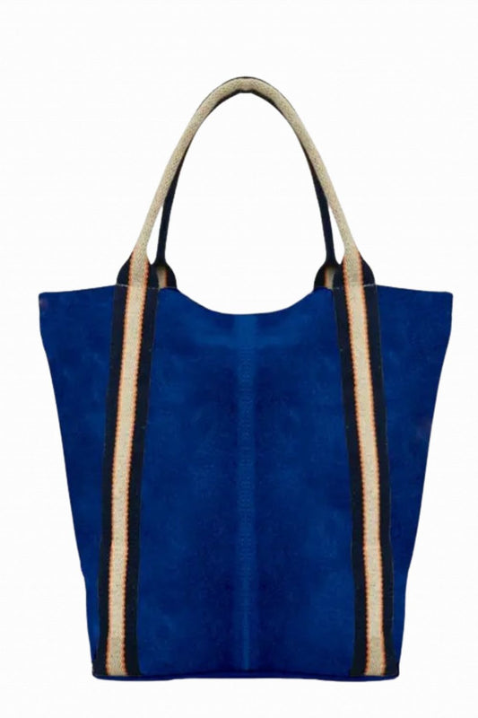 ATLAS SUEDE TOTE COBALT BLUE