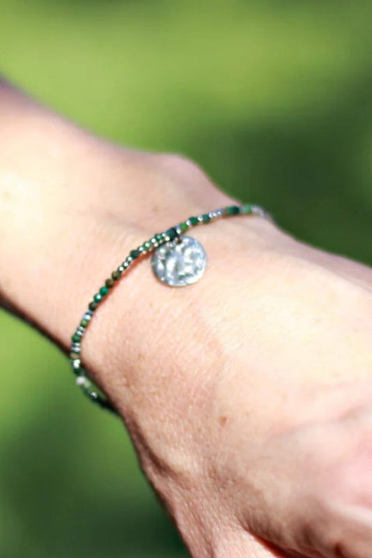 SUNDAY MOOD LITTLE COVE SILVER BRACELET GREEN