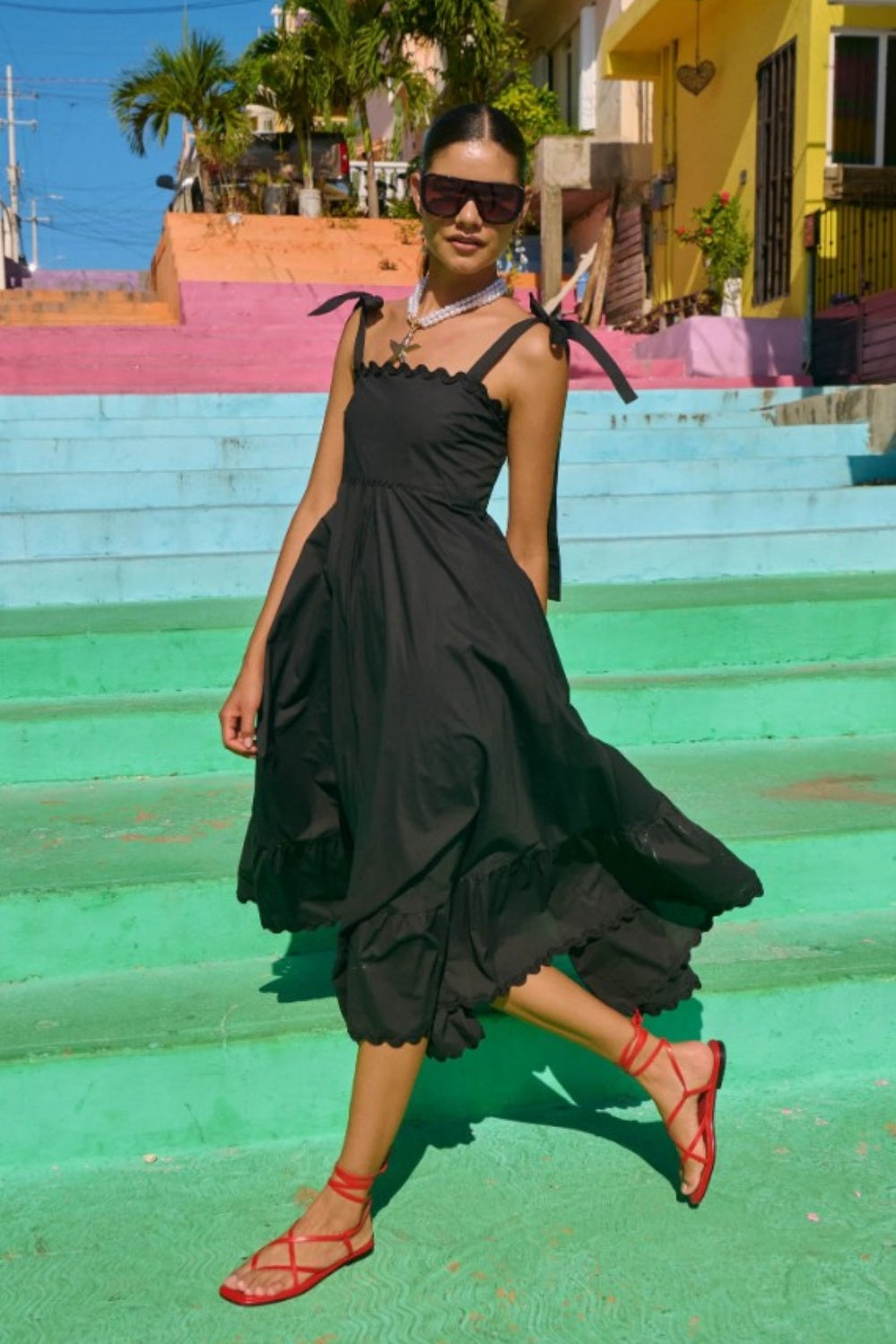 HAVEN BRASILIA TIE MAXI DRESS