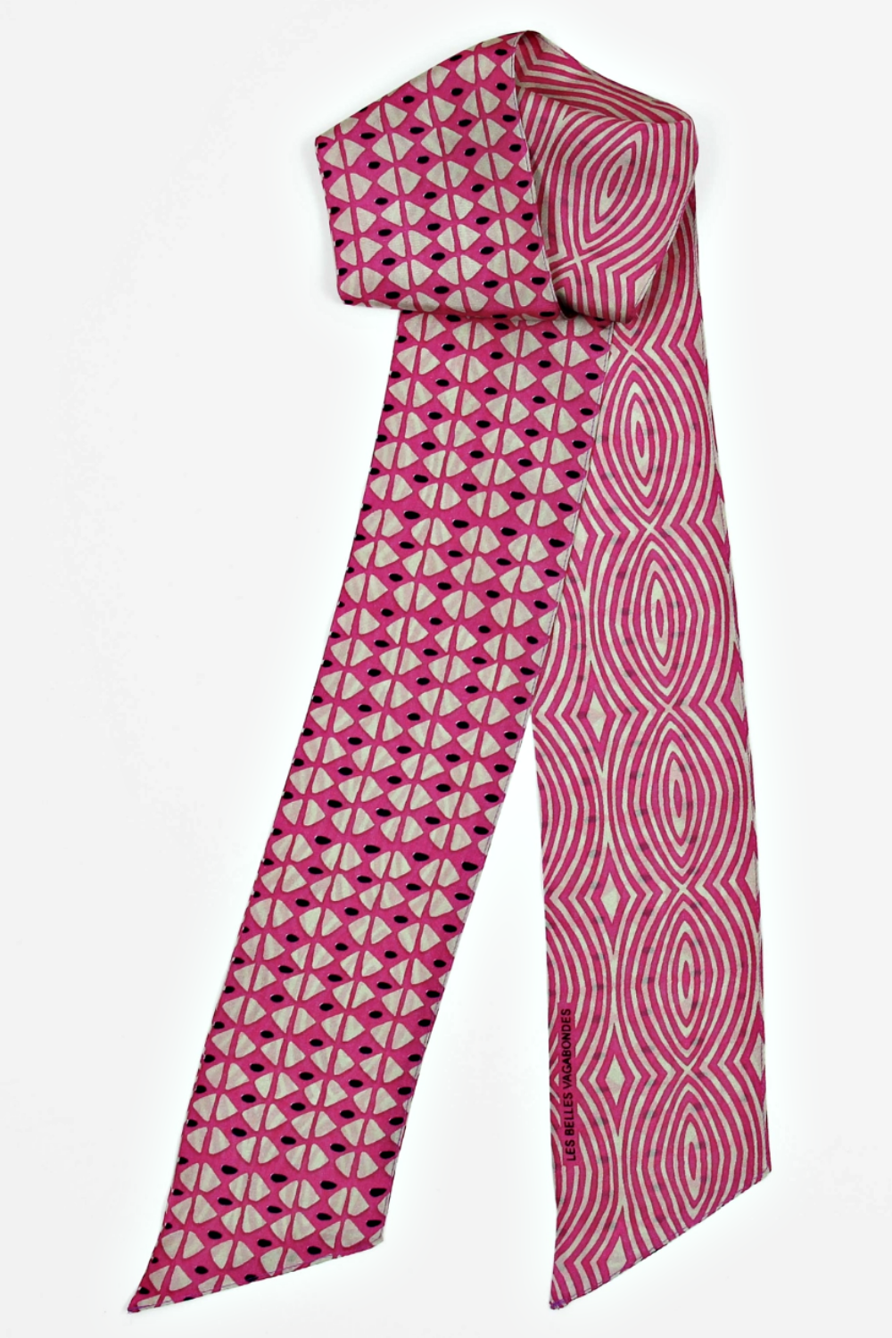 LES BELLES VAGABONDES BANDEAU SILK SCARF CALYPSO PINK