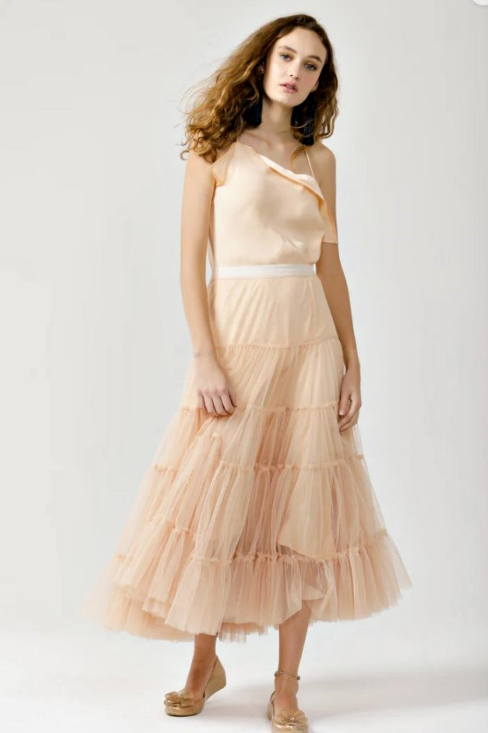 MISS ROSE SISTER VIOLET CELESTE TULLE SKIRT CHAMPAGNE