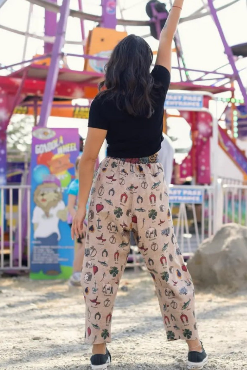 MARKET OF STARS LOVE CHARMED LIFE CROPPED ARTISTS PANTS