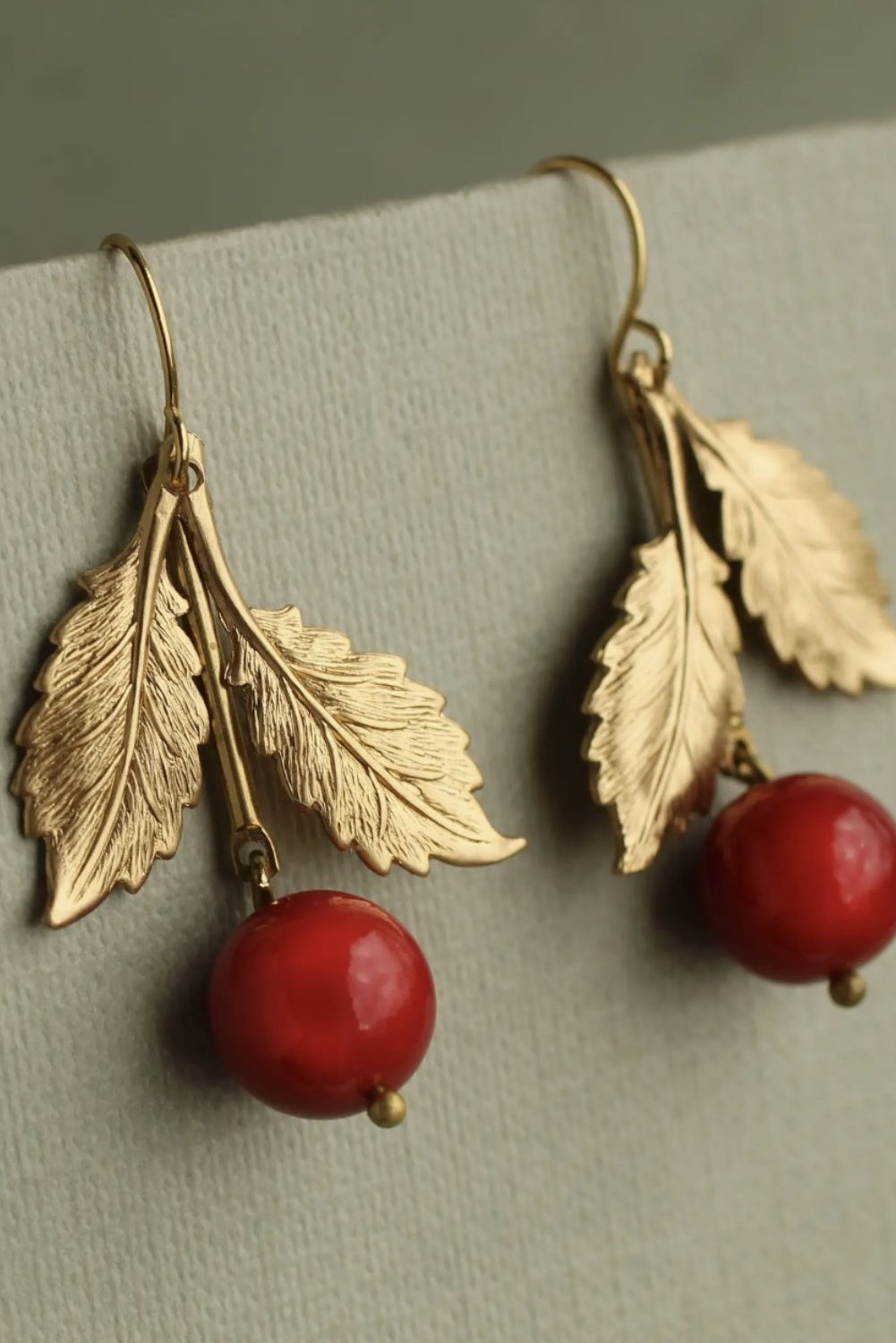SILK PURSE CHERRY EARRINGS