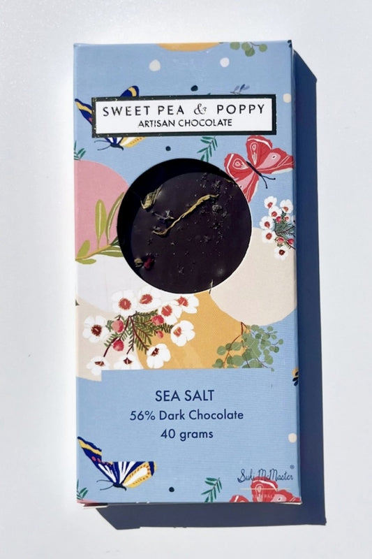 SWEET PEA + POPPY DARK CHOCOLATE + SEA SALT CHOCOLATE 40G