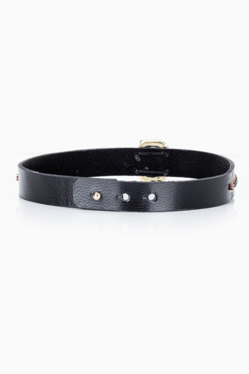 THE DARK AMBER AXIS LEATHER CHOKER