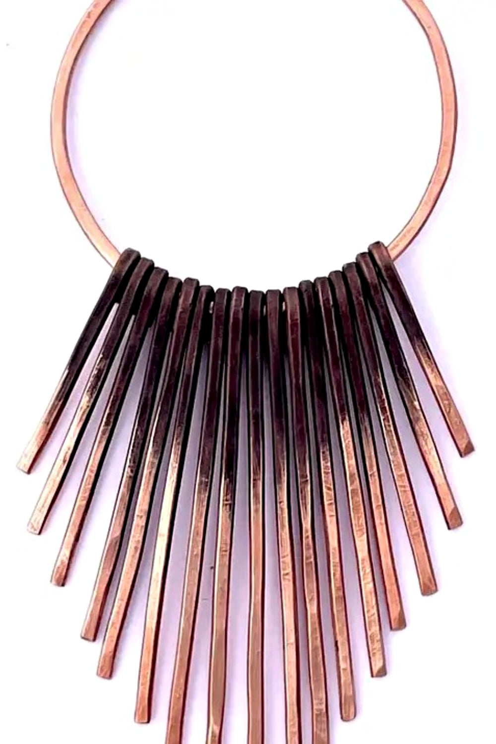 STUDIO 451 JEWELRY CIRCLE + STRAIGHT FRINGE NECKLACE COPPER