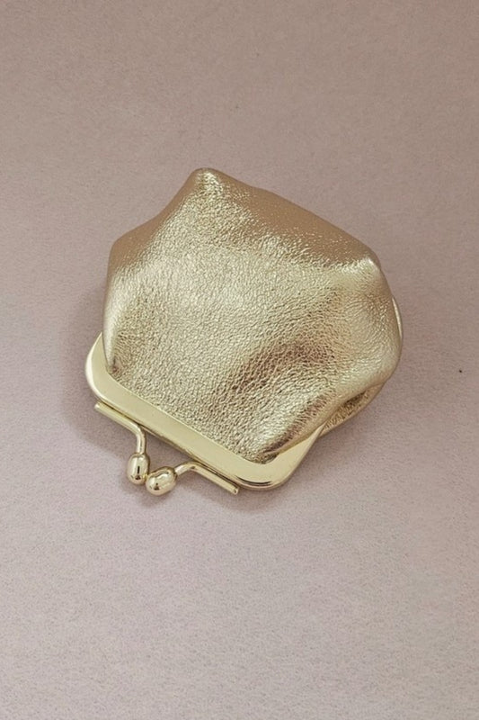 BEBE COIN PURSE GOLD