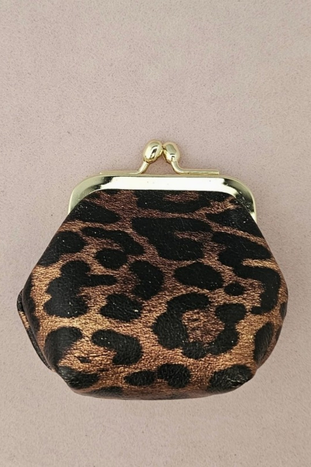 BEBE COIN PURSE DARK LEOPARD