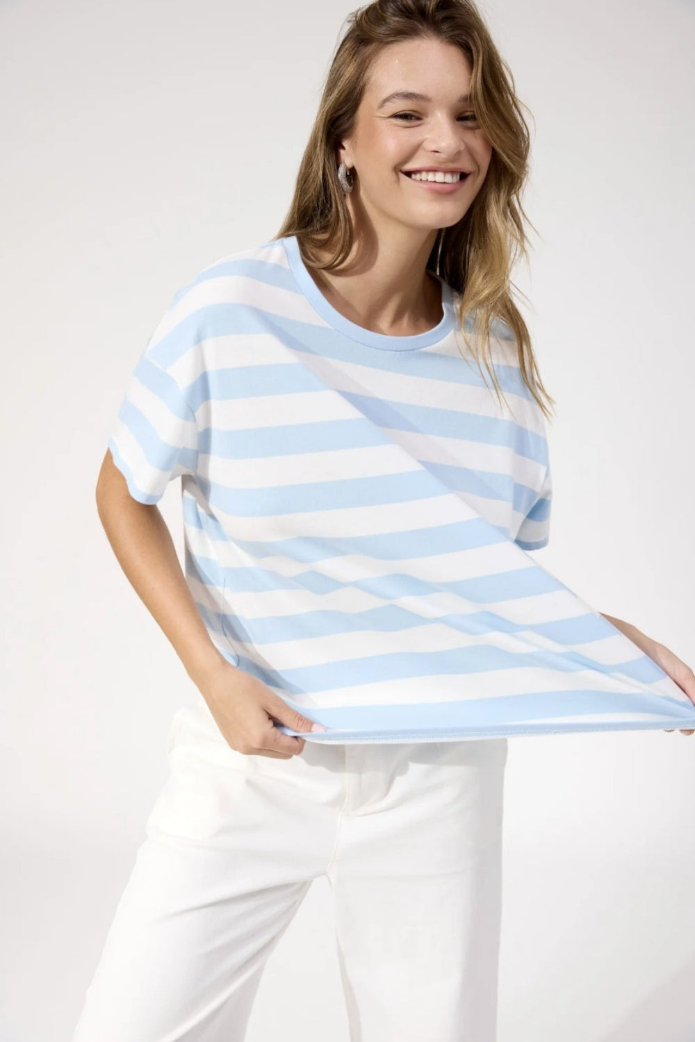 HAVEN COLUMBUS STRIPE T-SHIRT BABY BLUE