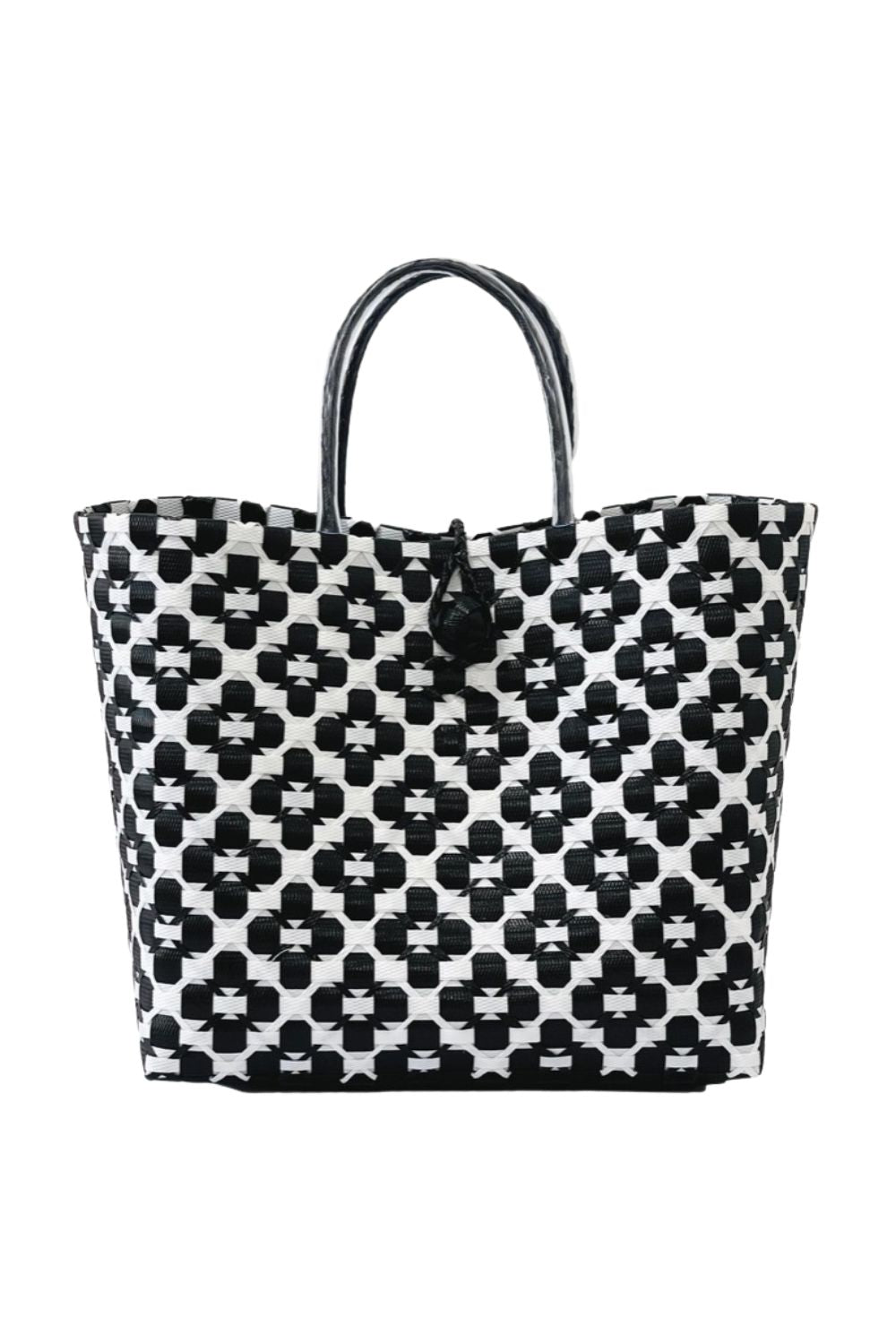 MY FUNKY BAGS LARGE DAISY BASKET BLACK