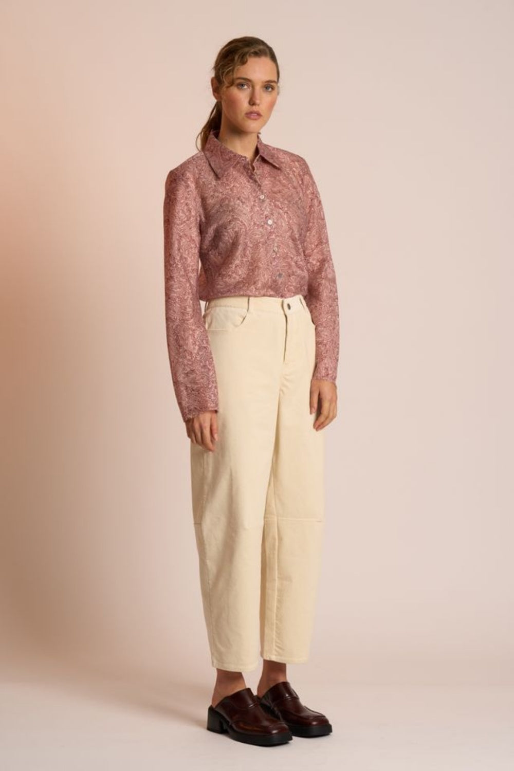 NERIS DAKOTA CORDUROY PANT ECRU