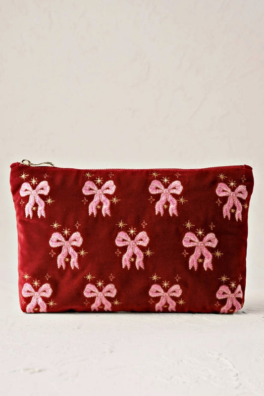 ELIZABETH SCARLETT DAZZLING BOWS EVERYDAY POUCH