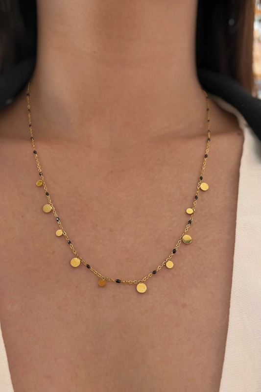 JOIN THE DOTS GOLD NECKLACE EMERALD