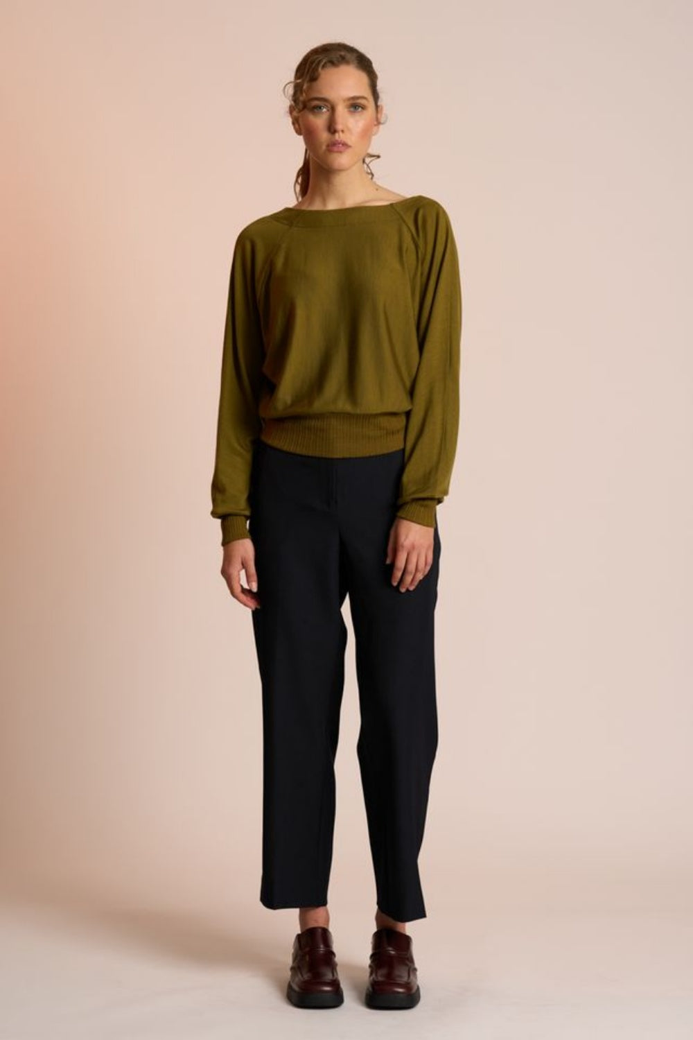 NERIS DOUBLE TAKE MERINO TOP WILLOW
