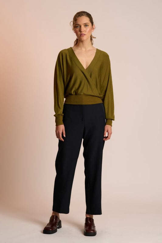 NERIS DOUBLE TAKE MERINO TOP WILLOW
