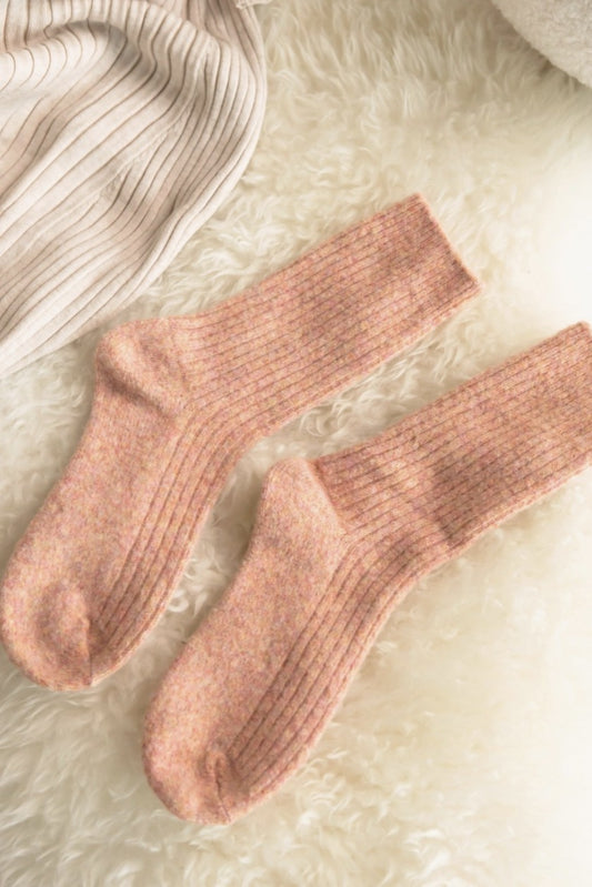 BED + BUTTER COMFIEST SOCKS DUSTY ORANGE