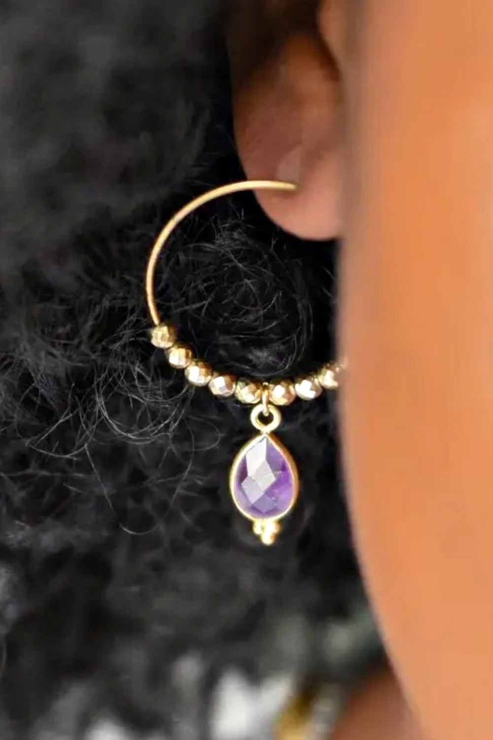 PIPA EARRINGS AMETHYST